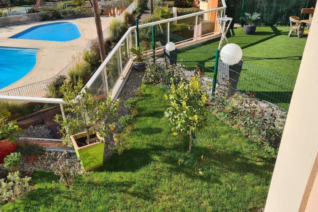 Appartement Vue Mer Sur Les Hauteurs De Ница Екстериор снимка